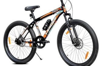 Leader Beast 26T Mountain Cycle for Men with Front Suspension and Dual Disc Brake with Complete Cycle Accessories | Without Gear Cycle – Ideal for 10+ Years (Frame: 18 Inches) (26T, Matt Black)