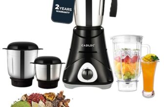 Cadlec MixWell 4 Jar 750 Watt Mixer Grinder | High-Power Juicer, Blender & Mixer | Durable ABS Body | Multi-Function for Juicing & Blending | 2-Year Warranty