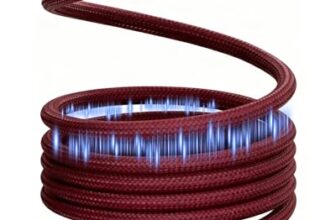 Philips 100W Fast Charging USB C to USB C Cable, Magnetic Nylon Braided Type C Cable for Phones, Laptop, 480Mbps Data Sync, Iron Red