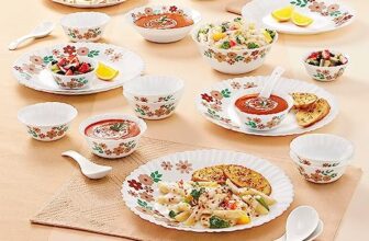 Larah by Borosil Ayana Silk Series Opalware Dinner Set | 27 Pieces for Family of 6 | Microwave & Dishwasher Safe | Bone-Ash Free | Crockery Set for Dining & Gifting | Plates & Bowls | White