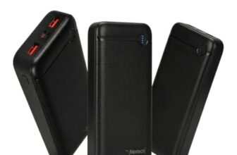 Nextech Hercules PDQC 20000 mAh Power Bank | 22.5W Fast Charging | Dual Output & Input | Charge 3 Devices Simultaneously | for Smartphones, TWS Earbuds, Speakers, Tablets (Black)