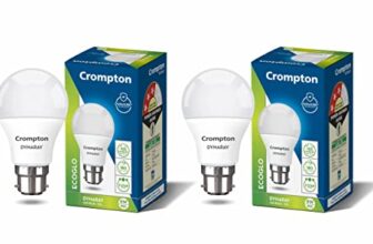 Crompton Dyna Ray 9W Round B22 LED Cool Day Light Pack of 2