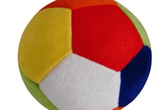 VGRASSP Colorful Baby Rattle Ball – Soft Plush Stuffed Toy with Rattle Sound for Baby and Toddlers – Soft, Cuddly and Huggable, No Sharp Edges Diameter – 14 CM (Multicolor) (Rattle Ball)