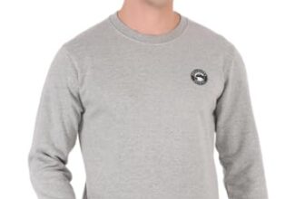 Macroman M-Series Smart Basic Full Sleeve Round Neck Printed Sweat Shirt for Men, Cotton Blend, Grey Melange, Size: XXL (Pack of 1)