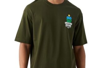 Spykar Men’s Green Oversized Solid Half Sleeves T-Shirts