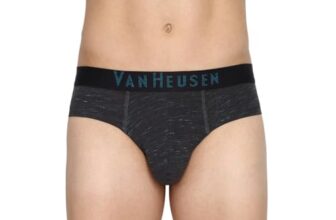 Van Heusen Men Briefs – Cotton Elastane – Superior Comfort, Soft Touch, Textured_20007_Charcoal_S