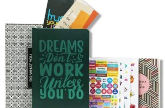 Amazon Basics Undated Planner | Dark Brown Faux Leather | Weekly, Monthly, Yearly Appointment Diary for Students & Teachers | Ideal for School & College Use