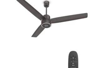 Havells FAB BLDC ULED Ceiling Fan 1200mm, 5 star, LED Speed Indicator, 380 RPM, Up to 65% Savings,Reverse Rotation,4 Speed Modes,Low Wattage 30W,Low Noise,Air Flow:225 CMM, 3 Year Warranty,Cocoa Brown