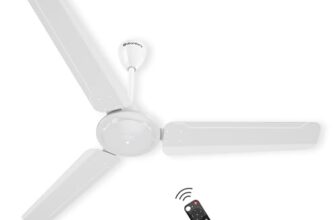 atomberg Ameza 1200mm BLDC Ceiling Fan for Living Room | With Remote | BEE 5 Star | Energy Saving | 2 Year Warranty | Gloss White