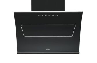 Hindware Smart Appliances | Essence 75 cm Chimney | 1350 CMH | Inclined Glass | Thermal Auto Clean | Filterless | Touch control, Motion sensor | 10 Yrs Warranty on Motor & 2 Yrs on Product (Black)