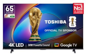 Toshiba 164 cm (65 Inches) 4K Ultra HD Smart LED Google TV | Dolby Atmos, HDR10 | 30W Powerful Speakers | AI 4K Upscaling | Super Bright Panel | Google Assistant | Voice Control | 65E350RP (Black)