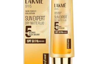 Lakmé Dry Matte Fluid Sunscreen SPF 50 PA++++ | Barrier Repair & Healthy Glow| Niacinamide and 1% Ceramides | For Oily & Combination Skin | In-Vivo Tested | No White Cast | 50 ml