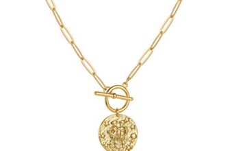 Fremttly Handmade 14K Gold Plated Simple Delicate Ornate Circle Bar and Cross Choker Necklace for Womens, Brass Silver Brass, Unknown