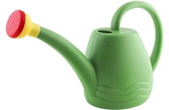 DIVINE TREE 1.8 L Plastic Watering Can with Long Spout & Sprinkler Head – Indoor & Outdoor Watering Can for Plants, Seed Germination & Home Garden Use (Green)