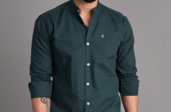 FUBAR Men Solid Casual Dark Green Shirt