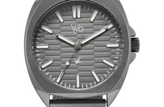 Fastrack Vyb Aviator with Quartz Analog Grey Dial Grey Stainless Steel Strap Watch for Men – FV30046QM01W