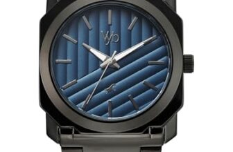 Fastrack Vyb Challenger with Quartz Analog Blue Dial Grey Stainless Steel Strap Watch for Men – FV30045QM01W
