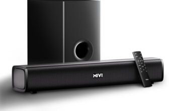 Mivi Fort Sonic 150 Soundbar, 2.1 Channel, Multi-Input & EQ Modes, BT v5.3 150 W Bluetooth Soundbar(Black, Silver, 2.1 Channel)