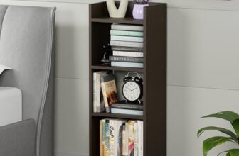 Lukzer 3 Layer Engineered Wood Multipurpose Rack Bookshelf Storage Organizer Stand (MR-010/Wenge/80x33x22cm) – Modern Wenge Bookshelf Storage for Home Organization