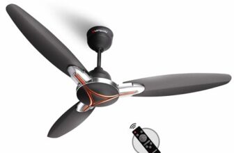 LONGWAY Zephyr 1200 mm BLDC Ceiling Fan with Remote Control | BEE 5 Star Rated Energy Efficient | Ultra High Speed 3 Blade Anti-Dust Decorative Ceiling Fan | 3 Years Warranty (1, Smoked Brown)