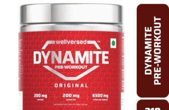 Wellversed Dynamite Pre-Workout (210g, 15 Servings) | Unleash Explosive Energy Pre Workout(210 g, Valencia Orange)