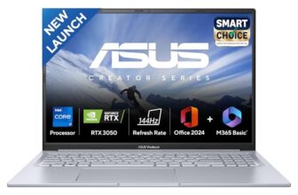 ASUS Vivobook 16X,Smartchoice,Intel Core i7-13620H,Creator/Gaming Laptop(RTX 3050-4GB/16GB RAM/512GB SSD/FHD+/16″/144Hz/M365 Basic (1Year)*/Office Home 2024/Cool Silver/1.8 Kg) K3605VC-RP492WS
