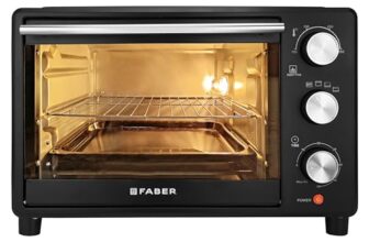 Faber FOTG 24L Neo|1500 Watts OTG|Bake,Toast, Grill| 4 Stage Functions,Upper & Lower Heating|Cool-Touch Handle, Heat Resistant Glass, Indicator Light, Auto-Shut, Ready Bell| Removable Crumb Tray