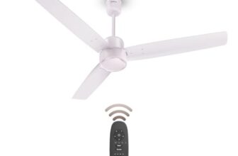 Havells FAB BLDC Ceiling Fan 1200mm, 380 RPM, Savings upto 65%, Reverse Rotation, 4 Modes (Boost, Sleep, Breeze, Mop), Low Wattage 30W, Low Noise, Air Flow:225 CMM, 3 Year Warranty, Blush Ivory