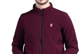 The Indian Garage Co Men Red Regular Fit Solid Bomber Jacket