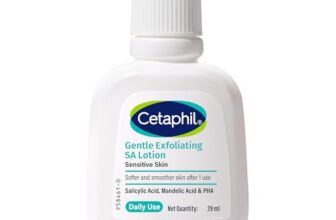 Cetaphil Gentle Exfoliating SA Lotion 29ml | Lightweight Daily Moisturizer with Salicylic Acid, Mandelic Acid & Gluconolactone | 48 Hr Hydration & Gentle Exfoliation | For Sensitive Skin
