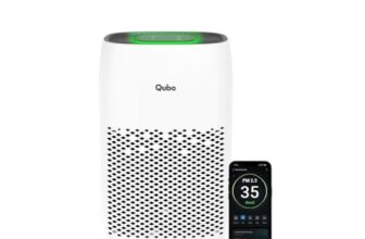 Qubo Smart Air Purifier Q200 for Home by Hero Group | Upto 200 Sq Ft | 99.99% Allergen Removal | HEPA H13 | 9000 Hrs Filter Life | App & Voice Control | Energy Saving | Ultra-Quiet BLDC Motor