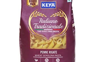 Keya Penne Pasta 1kg, 100% Durum Wheat Pasta | Vegetarian | No MSG | Low in Calories | No Trans Fats | Healthy | Cooked in 10 Minutes