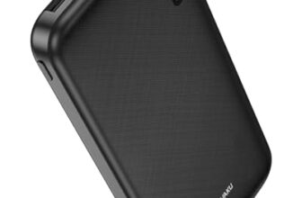 DR VAKU® 10000mAh Power Bank Portable Slim Design with Dual USB Output Type-C Micro (Input & Output) Lithium Polymer Battery Compatible with iPhone, Samsung, OnePlus & All Smartphones- Black