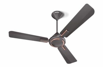 Havells 1200mm Ambrose Energy Saving High Speed Ceiling Fan|Premium Finish, Deco.Fan, Elegant Looks, High Air Delivery, 100% Pure Copper Motor|2 Yr Warranty by Brand | (Pack of 1, Copper)