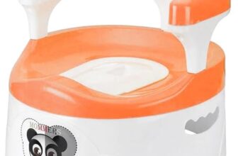 Mommers Baby Potty Training Seat, Floor Potty Trainer, Detachable Potty Bowl, Suitable for Boy/Girl Orange