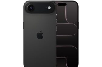 iPhone Air 256 GB: Thinnest iPhone Ever, 16.63 cm (6.5″) Display with Promotion up to 120Hz, Powerful A19 Pro Chip, Center Stage Front Camera, All-Day Battery Life; Space Black