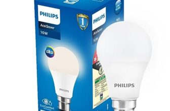 Philips 10-watt LED Bulb | AceSaver High Wattage LED Bulb | Base: B22 Light Bulb for Home | Natural White, Pack of 1