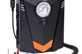 UN1QUE Tyre Inflator for Car, 150PSI Car Air Pump, 12V DC Portable Air Compressor for Tyre, Fast Inflation Speed Inflator Pump with LED Light