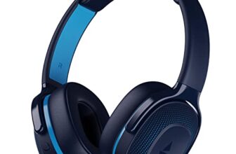 Boat Rockerz 425, ENx Tech, ASAP Charge, 25H Battery, Dual Pair, Stream Ad Free Music via App Support, Bluetooth Headphones, Wireless Over Ear Headphone with Mic (Oceana Blue)