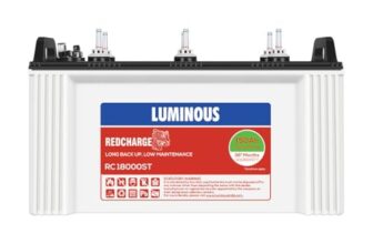 Luminous Red Charge RC 18000ST Short Tubular Inverter Battery for Home, Office & Shops | 150Ah/12V High-Performance, Durable & Low Maintenance Battery | Easy Installation | 36 Months Warranty
