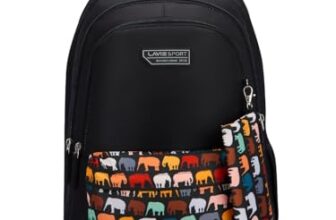 Lavie Sport Tusker 36L Black Backpack | Fits Upto 15 Inch Laptop | Organizer & Bottle Holder |Rain Cover |Pencil Pouch | Gift for Men, Women, Boys, Girls | Laptop Sleeve for School & College