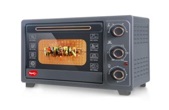 Pigeon Oven Toaster Grill 30 Liters OTG with Rotisserie, Oven Toaster and Grill for Grilling and Baking Cakes (Grey)