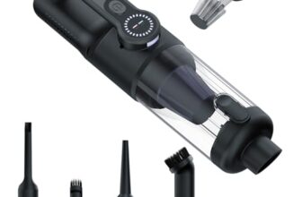 Portronics MopCop 4, 2-in-1 Vacuum Cleaner & Blower, Cordless & Corded, 18,000 Pa Suction,Washable HEPA Filter,One-Press Dust Release,LED Display,Built-in Flashlight,Multi-Nozzle, Car & Home Use