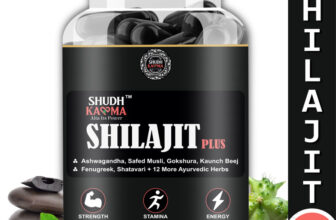 Shudh Kaama Original Shilajit with Ashwagandha Gokshura Safed-Musli | Performance & Stamina(60 Capsules)
