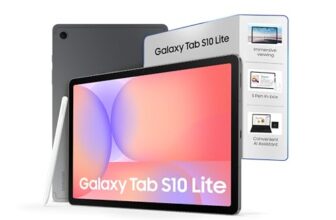 Samsung Galaxy Tab S10 Lite with AI, S Pen in-Box, 27.7 cm (10.9 Inch) Display, Object Eraser, 90Hz Refresh Rate, Pre Loaded Pro Apps, IP42 Rating, 6GB RAM, 128GB Storage, Wi-Fi + 5G Tablet, Gray
