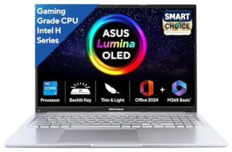 ASUS Vivobook 16, 13th Gen, Intel Core i5-13420H,16GB RAM,512GB SSD,FHD (1920 x 1200) OLED,Win 11,M365 Basic (1Year)*,Backlit Keyboard,Office 2024,Silver,1.88 kg,X1605VA-SH1952WS, Thin & Light Laptop