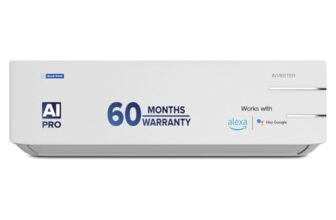 Blue Star 1.5 Ton 3 Star, Wi-Fi Smart Inverter Split AC (Copper, 5 in 1 Convertible Cooling, 4-Way Swing, Turbo Cool, Voice Command, IC318YNUS, White)