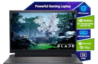 Dell G Series, 13th Gen Intel Core i5-13450HX, NVIDIA RTX 3050-6GB, 16GB DDR5, 512GB SSD, FHD, 15.6″/39.62cm, Windows 11, Microsoft Office Home 2024, 2.65KG, G15-5530, Backlit Keyboard, Gaming Laptop