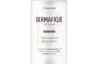 Dermafique Night Replenish Body Serum with Shea Butter – 300ml, Body Lotion for All Skin Type, Suitable for Winters, with Glycerine, 30x Vitamin E Benefits & Night Regeneration, Moisturizer for Body | Dermatologist Tested