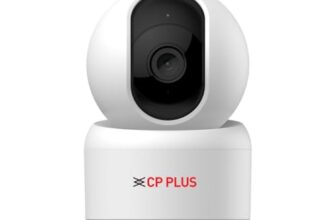 CP PLUS 2MP Full HD Wi-Fi CCTV Camera for Home with Motion Tracking | Smart Detection Suite | Night Vision | Cloud Recording | View & Talk | Supports OK Google | CTC Cyber Secure | CP-E25Q